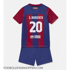 Barcelona Sergi Roberto #20 Hjemmebanetrøje Børn 2023-24 Kortærmet (+ Korte bukser)